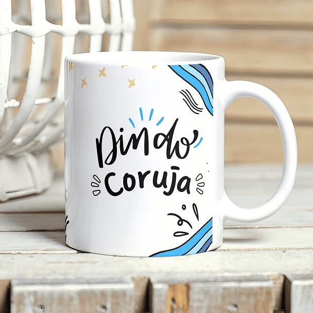 Arte Caneca Dinda Coruja, Dindo Coruja Arquivo em Png 2