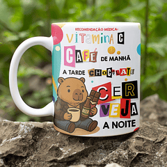 4 Artes para Caneca Capivara Café Arquivo Editável 
