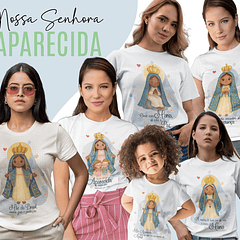 6 Artes para Camisa Nossa Senhora Aparecida Arquivo Editável 