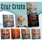 16 Artes para Caneca e Azulejo Cruz Cristo em 3d Arquivo em Jpg 3