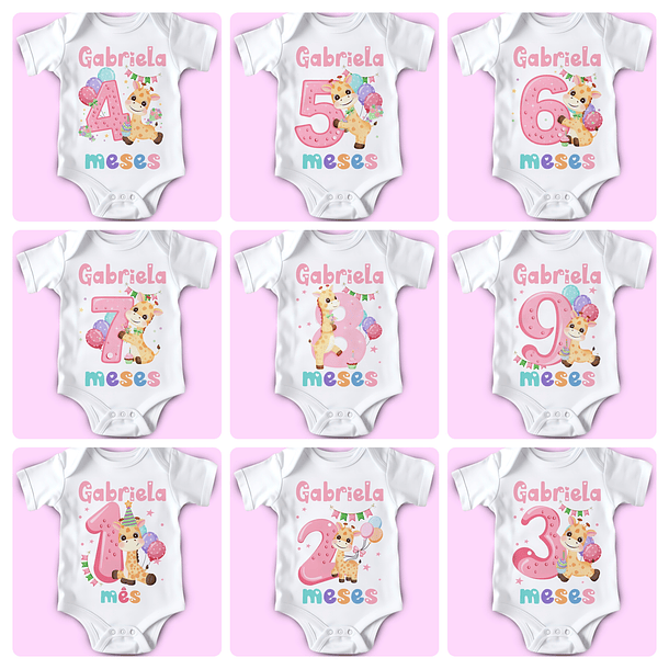 24 Artes para Body Mesvesario Animais Arquivo Editável  1