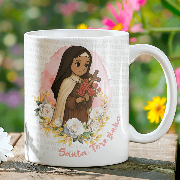 8 Artes para Caneca Santinhas Arquivo Editável  4