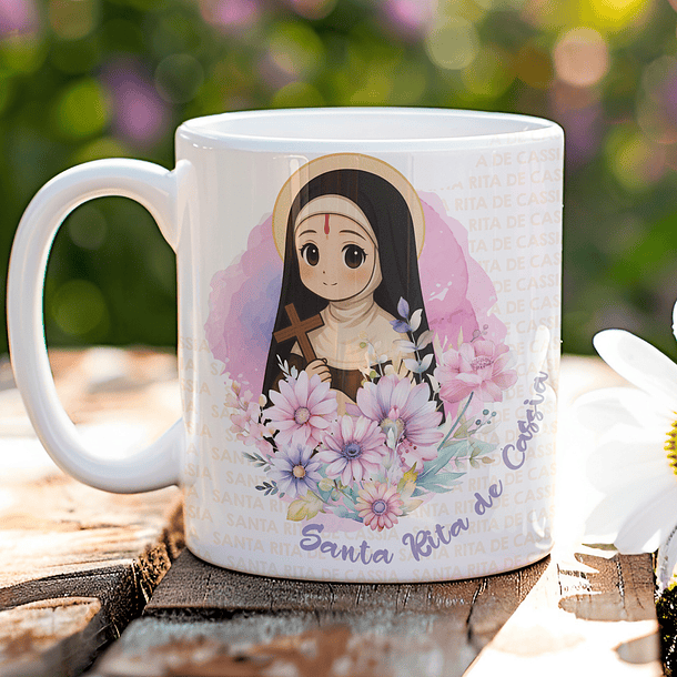 8 Artes para Caneca Santinhas Arquivo Editável  5