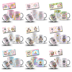 12 Artes para Caneca Frases de Fé Religião Cristã Arquivo em Jpg 