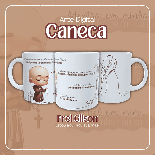 Artes Caneca Estou aqui, sou tua mãe  Arquivo Editável 