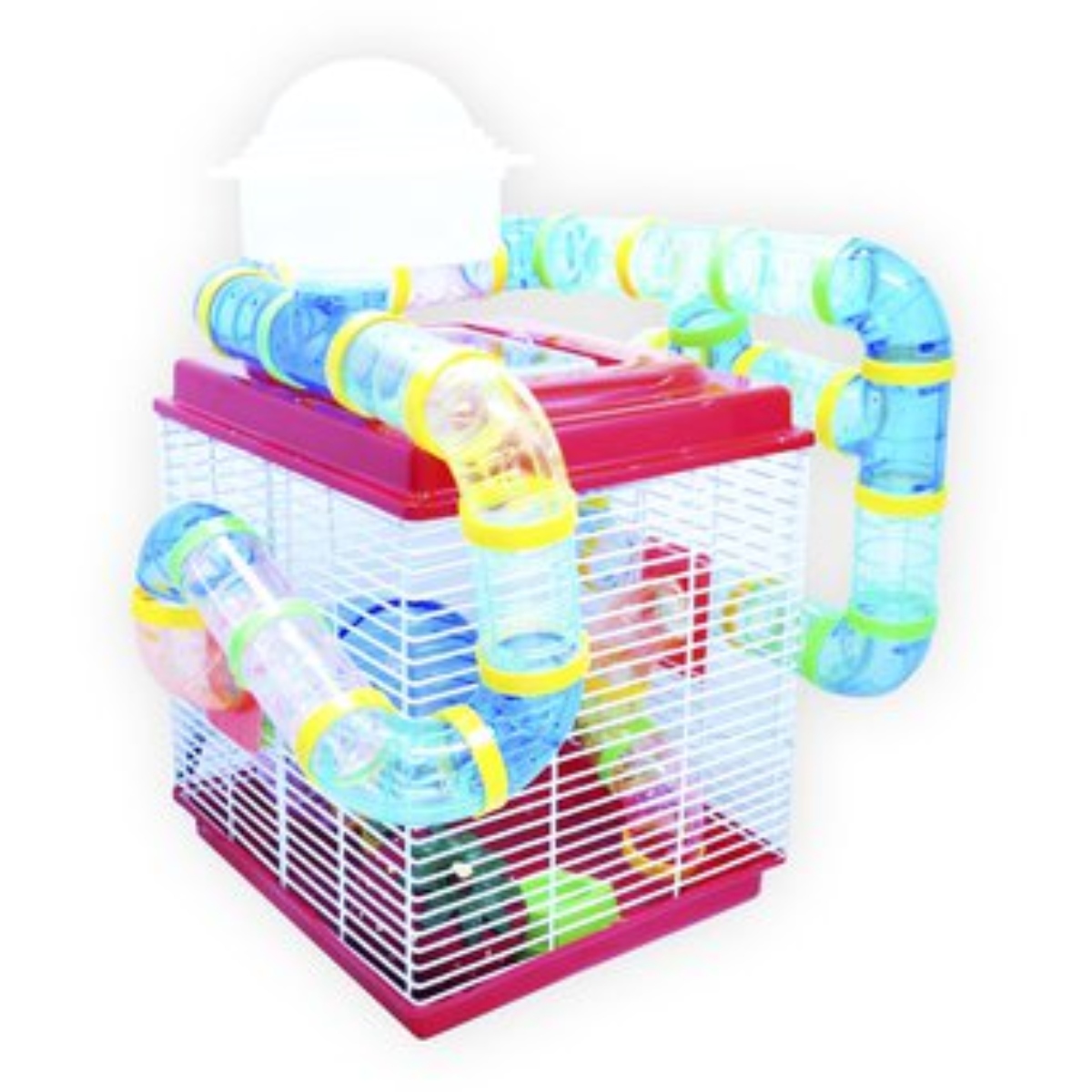Jaula Para Hamster Grande Incluye Casa Rueda Y Accesorios Multicolor