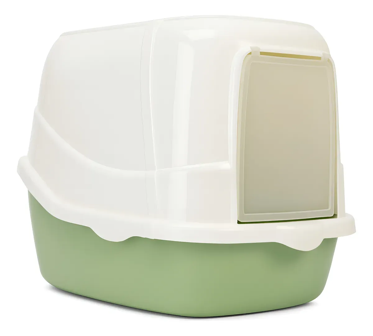 Arenero Para Gatos Cerrado Verde Pastel con Filtro, Cernidor y Pala – LUJO