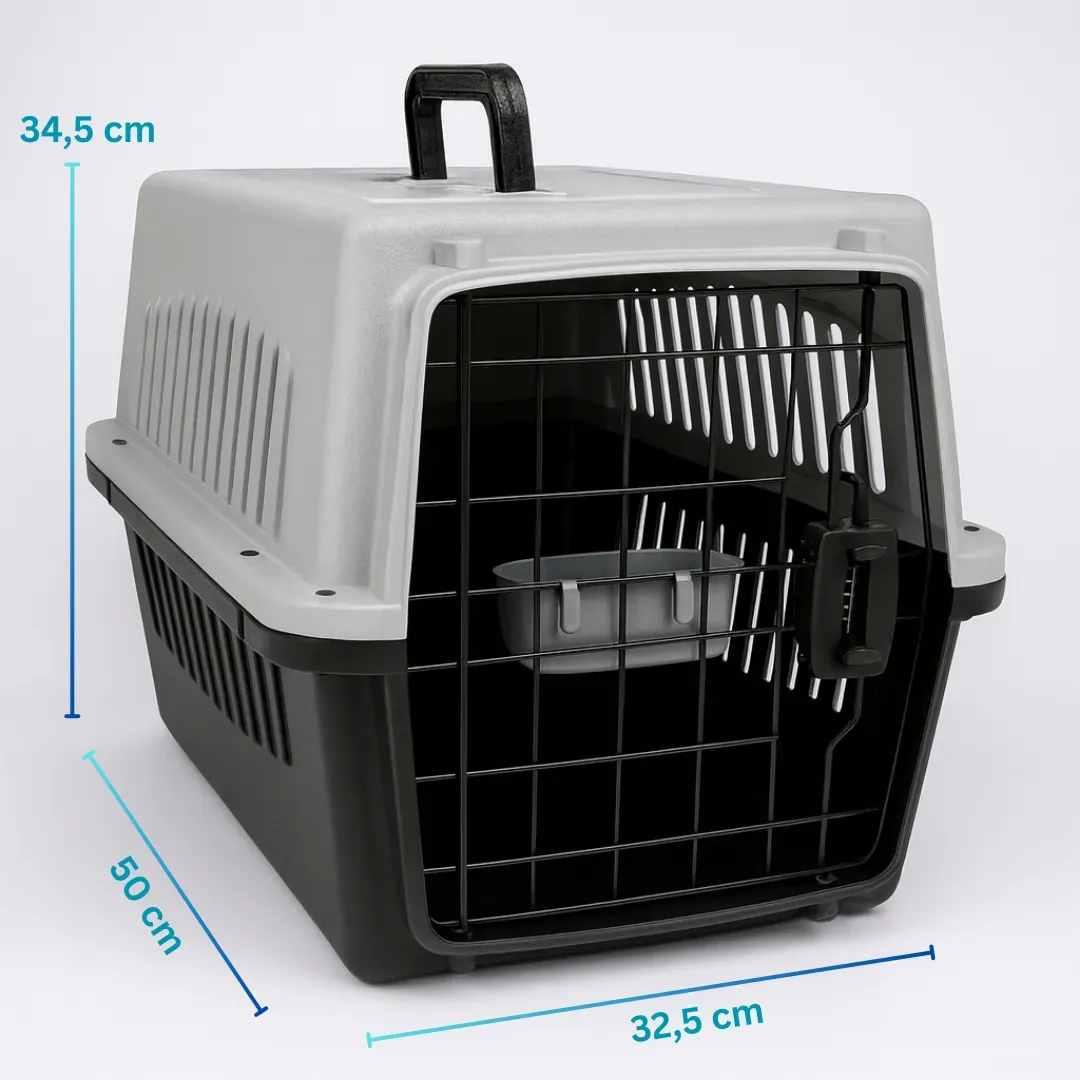Guacal 50 cm Tipo 1 Perros Pequeños y Gatos Apto Para Avión – Transporte Seguro y Resistente