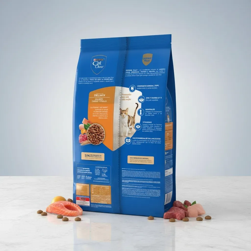 Purina Cat Chow Adultos Delimix Salmón, Carne y Pollo 10 kg – Alimento Para Gato Adulto