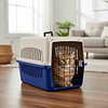 Guacal 60 cm Tipo 2 Para Perros Pequeños y Gatos Apto Para Avión – Transporte Seguro y Resistente - Beige/Azul