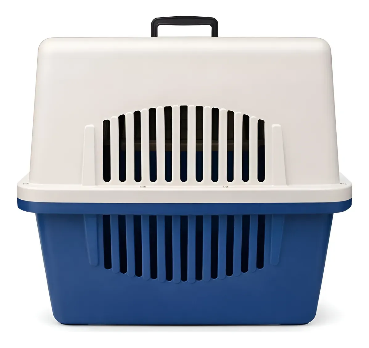 Guacal 60 cm Tipo 2 Para Perros Pequeños y Gatos Apto Para Avión – Transporte Seguro y Resistente - Beige/Azul