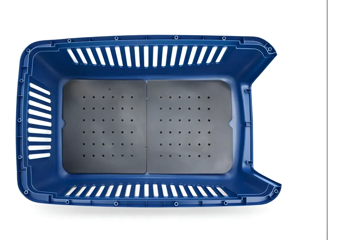 Guacal 60 cm Tipo 2 Para Perros Pequeños y Gatos Apto Para Avión – Transporte Seguro y Resistente - Beige/Azul