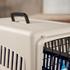 Guacal 60 cm Tipo 2 Para Perros Pequeños y Gatos Apto Para Avión – Transporte Seguro y Resistente - Beige/Azul