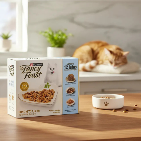 Fancy Feast Gatos Alimento Húmedo Caja 12 Latas De 85gr