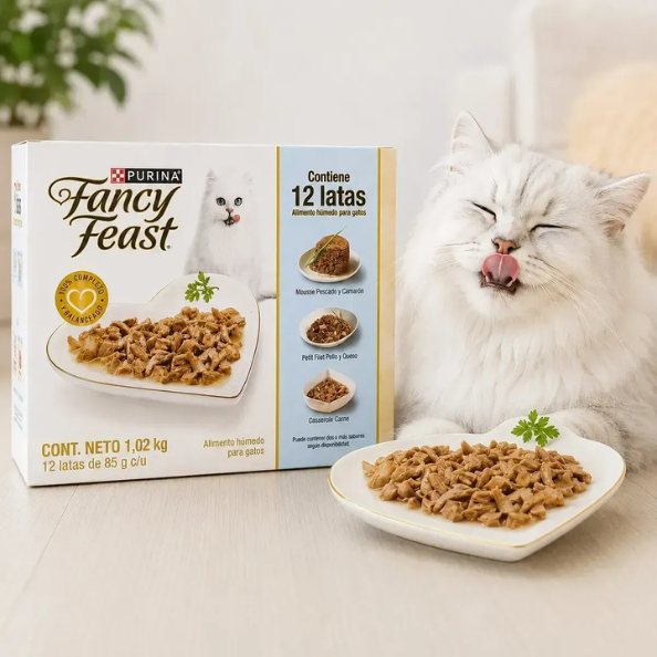 Fancy Feast Gatos Alimento Húmedo Caja 12 Latas De 85gr