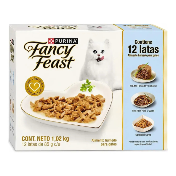 Fancy Feast Gatos Alimento Húmedo Caja 12 Latas De 85gr