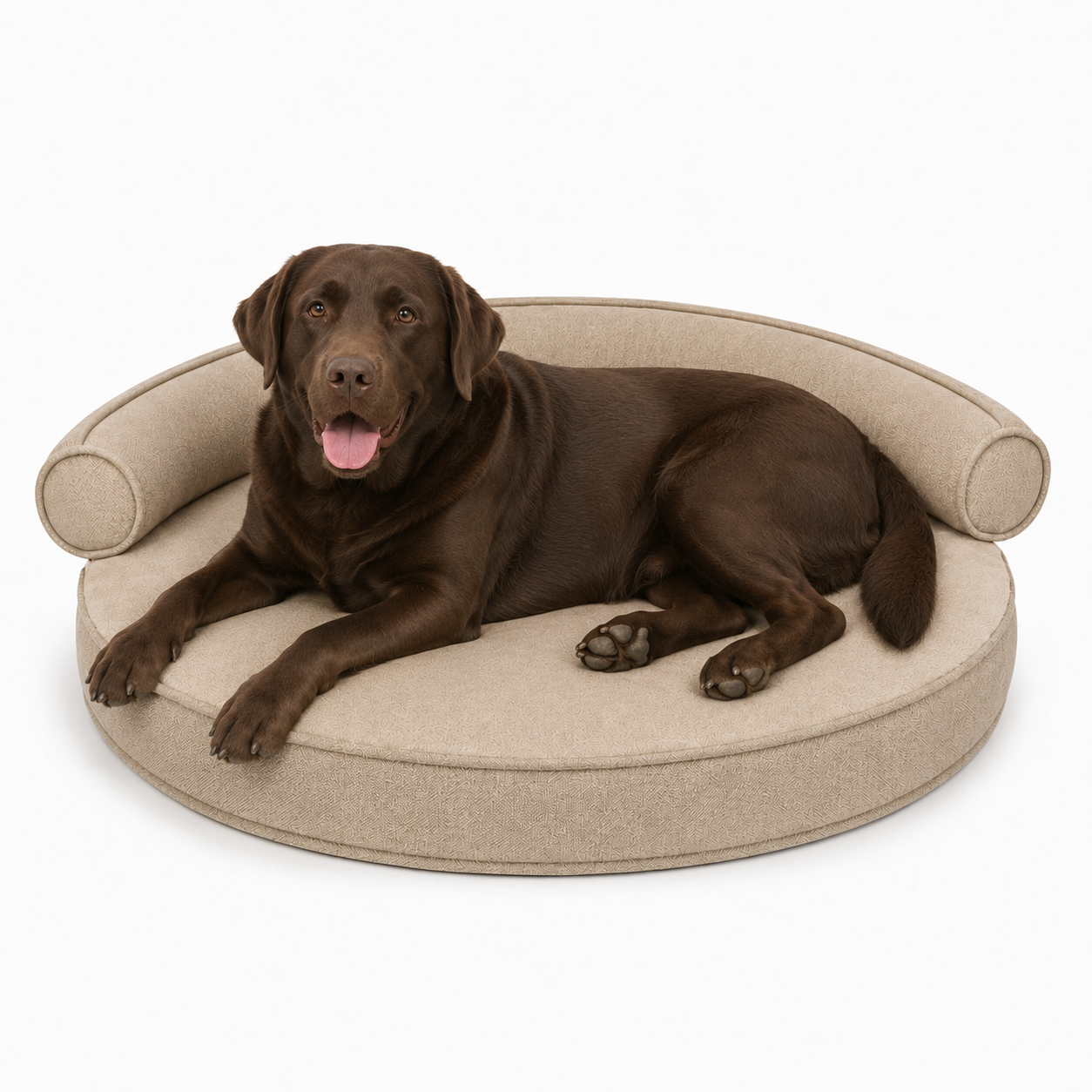Cama Redonda para Mascotas de 106,68 cm con Borde Desmontable