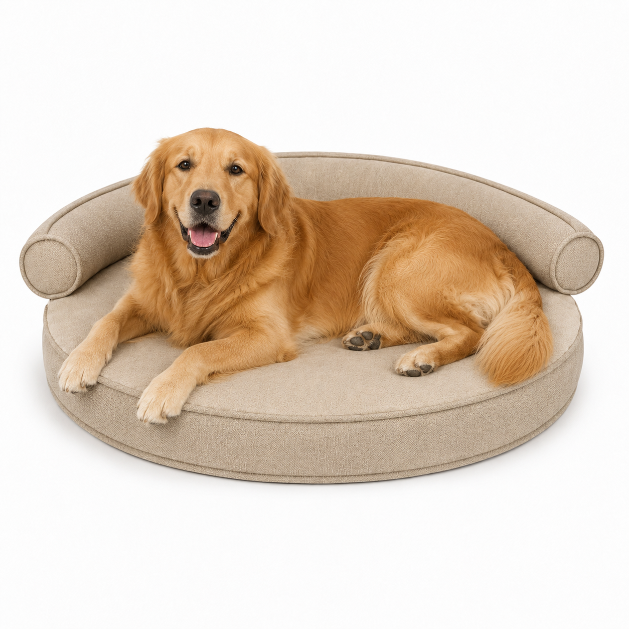 Cama Redonda para Mascotas de 106,68 cm con Borde Desmontable