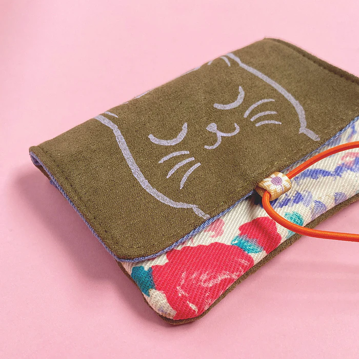 Billetera Gatita - Tela vintage 3