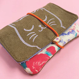 Billetera Gatita - Tela vintage