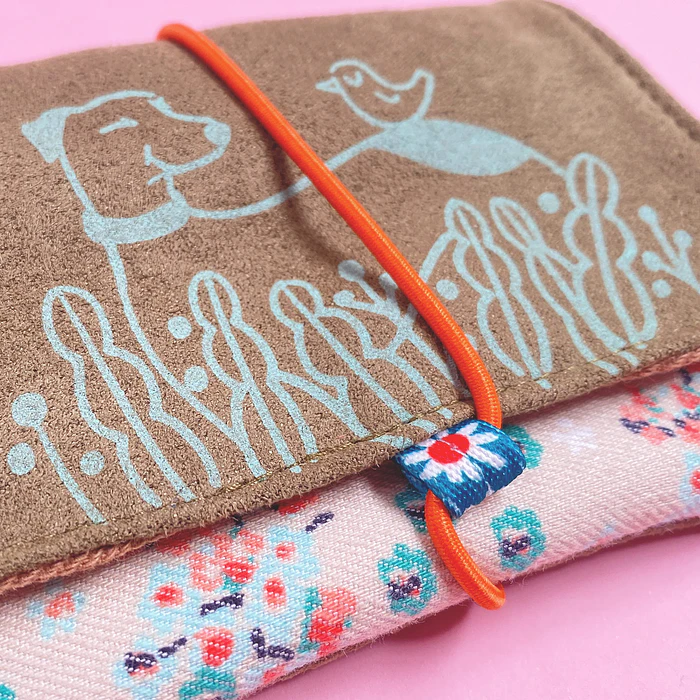 Billetera Perrito y pájaro  - Rosas 01 1