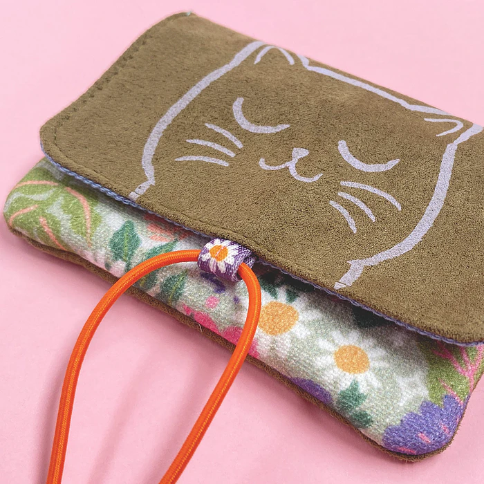 Billetera Gatita - Gatos entre plantas - Celeste 1