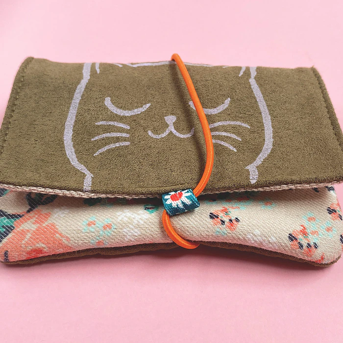 Billetera Gatito - Rosas - Café claro 3