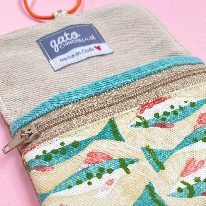 Billetera Gatita - Peces - Beige 2