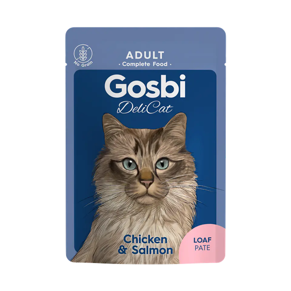 Alimento Gato Gosbi DeliCat 70Gr húmedo 4