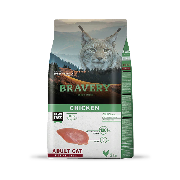 Bravery Chicken Adult Cat Sterilized 2 Kg