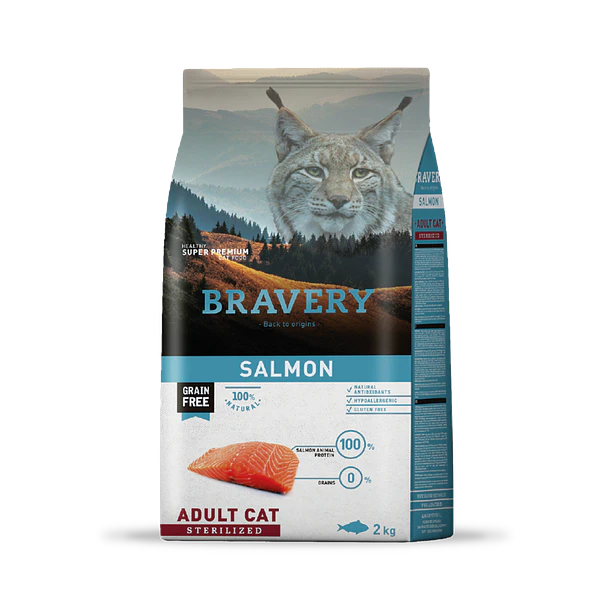 Bravery Salmon Adult Cat Sterilized 2 Kg