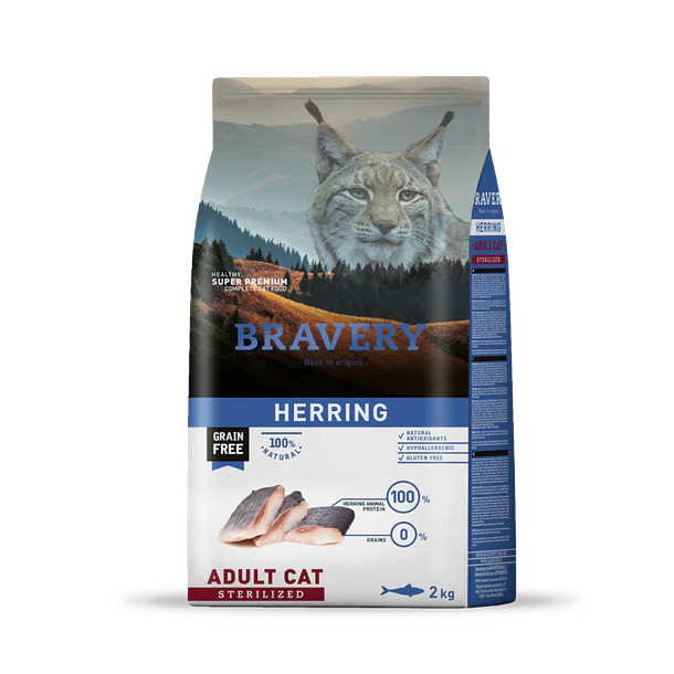 Bravery Herring Adult Cat Sterilized 2 Kg
