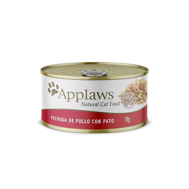 Applaws Gato Pechuga De Pollo-Pato Con Caldito, 70 Gr- x 24 unidades