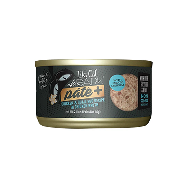 Tiki Cat After Dark Pate+ Chicken Y Quail Egg Wet Food,80 Gr