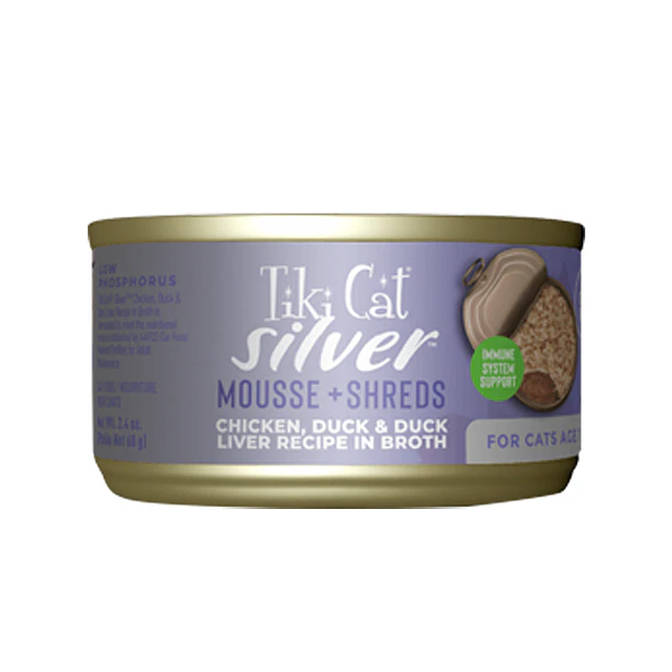 Tiki Cat Silver Chicken, Duck Y Duck Liver Wet Food, 70 Gr- x 12 unidades
