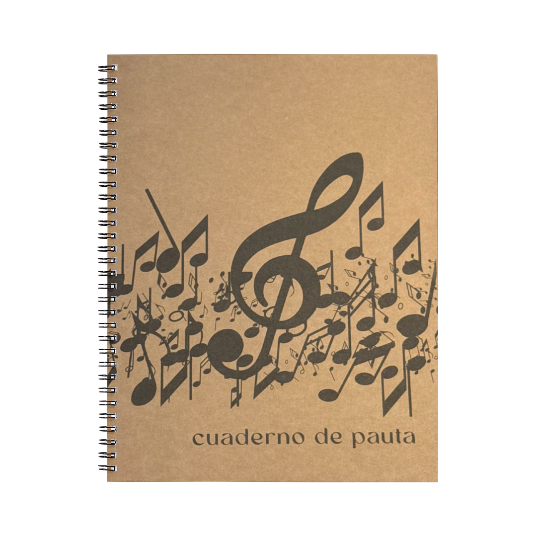 Cuaderno de Música Ecológico Zamor Pauta Entera Tapa Blanda 14 Sistemas 1