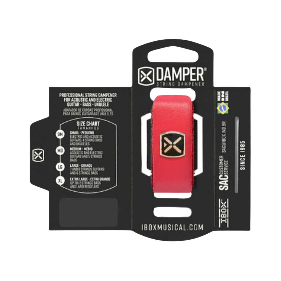 Damper Muteadores Cuerdas Guitarra y Bajo IBOX Large Red DSLG04 1