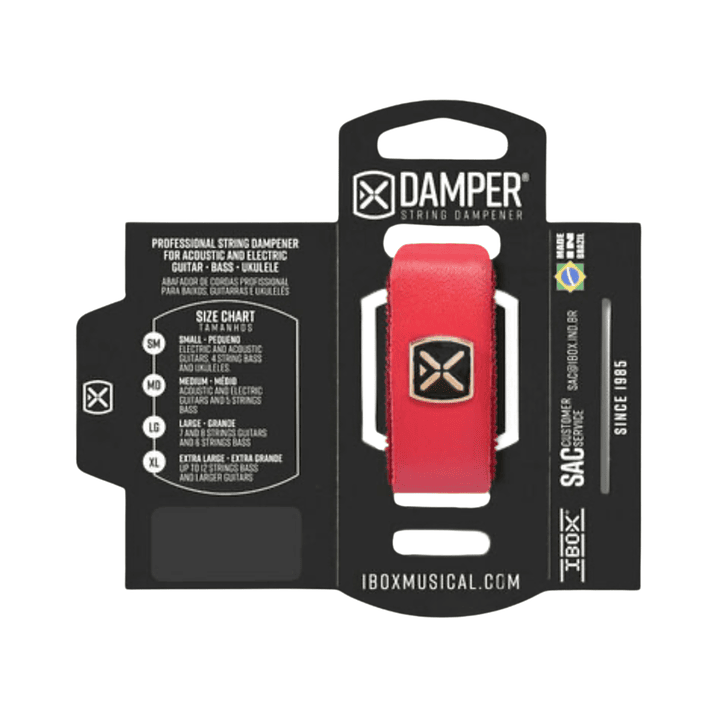 Damper Muteadores Cuerdas Guitarra y Bajo IBOX Large Red DSLG04 1