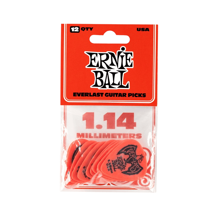 Pack Uñetas Guitarra Ernie Ball Everlast Picks P09194 Red 12u. 1,14mm 2