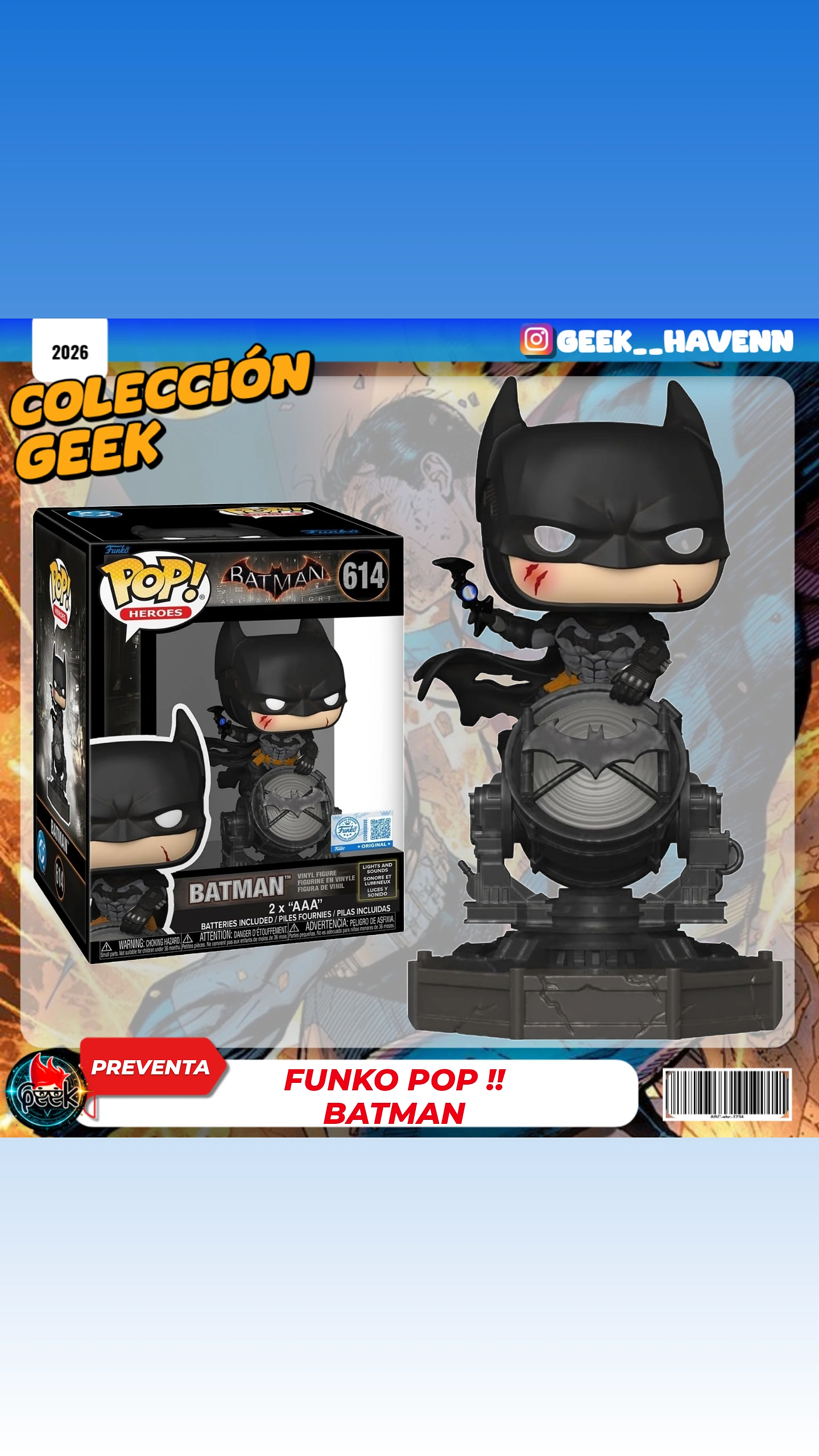 FUNKO POP ‼️- COLECCIÓN DC - EDICIÓN ESPECIAL BATMAN CON LUZ 1