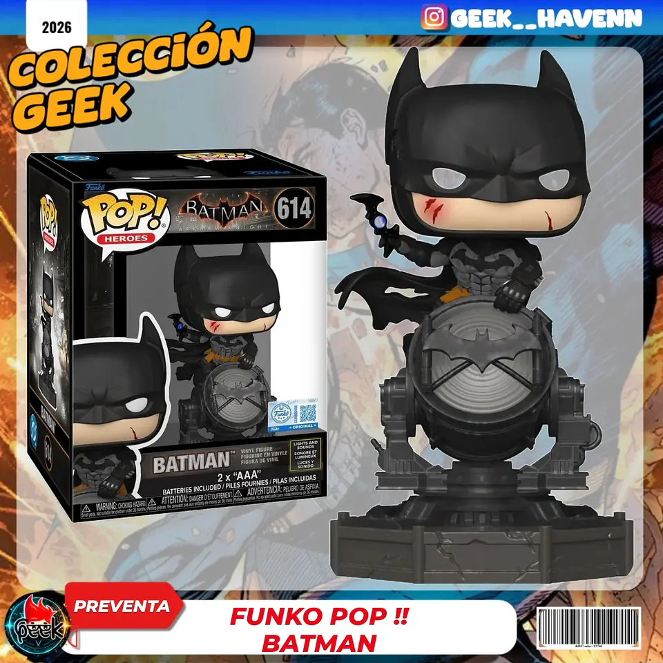 FUNKO POP ‼️- COLECCIÓN DC - EDICIÓN ESPECIAL BATMAN CON LUZ 1