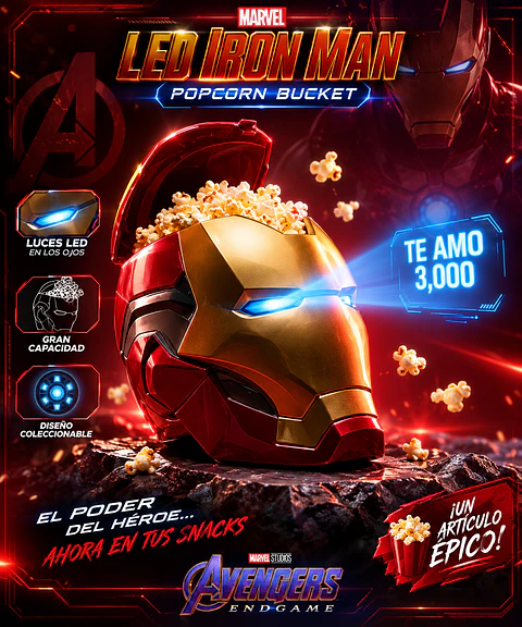 LED IRON MAN / Popcorn Bucket - PREVENTA