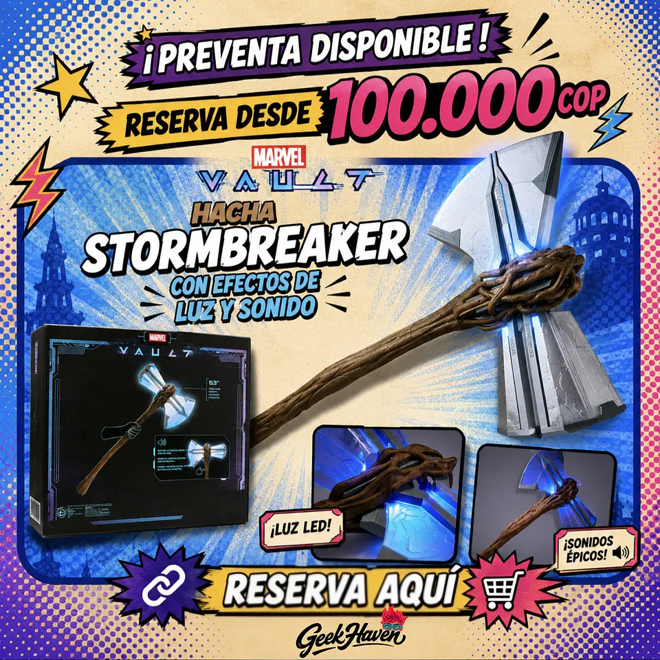 HACHA THOR STORMBREAKER CON EFECTOS DE LUZ Y SONIDO - PREVENTA 1