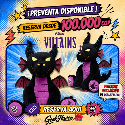 DISNEY VILLAINS MALEFICENT DRAGON PLUSH