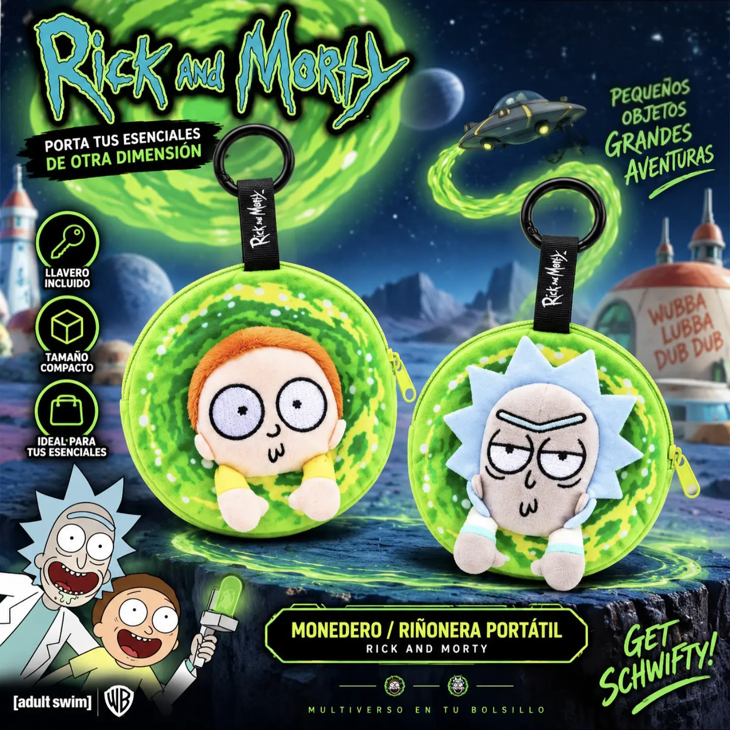 RICK AND MORTY PORTAL PLUSH  POUCH - PREVENTA 3