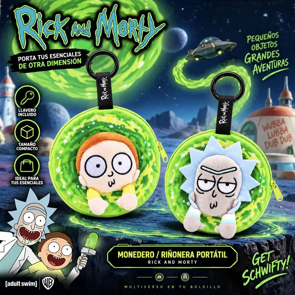 RICK AND MORTY PORTAL PLUSH  POUCH - PREVENTA 3