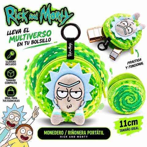 RICK AND MORTY PORTAL PLUSH  POUCH - PREVENTA