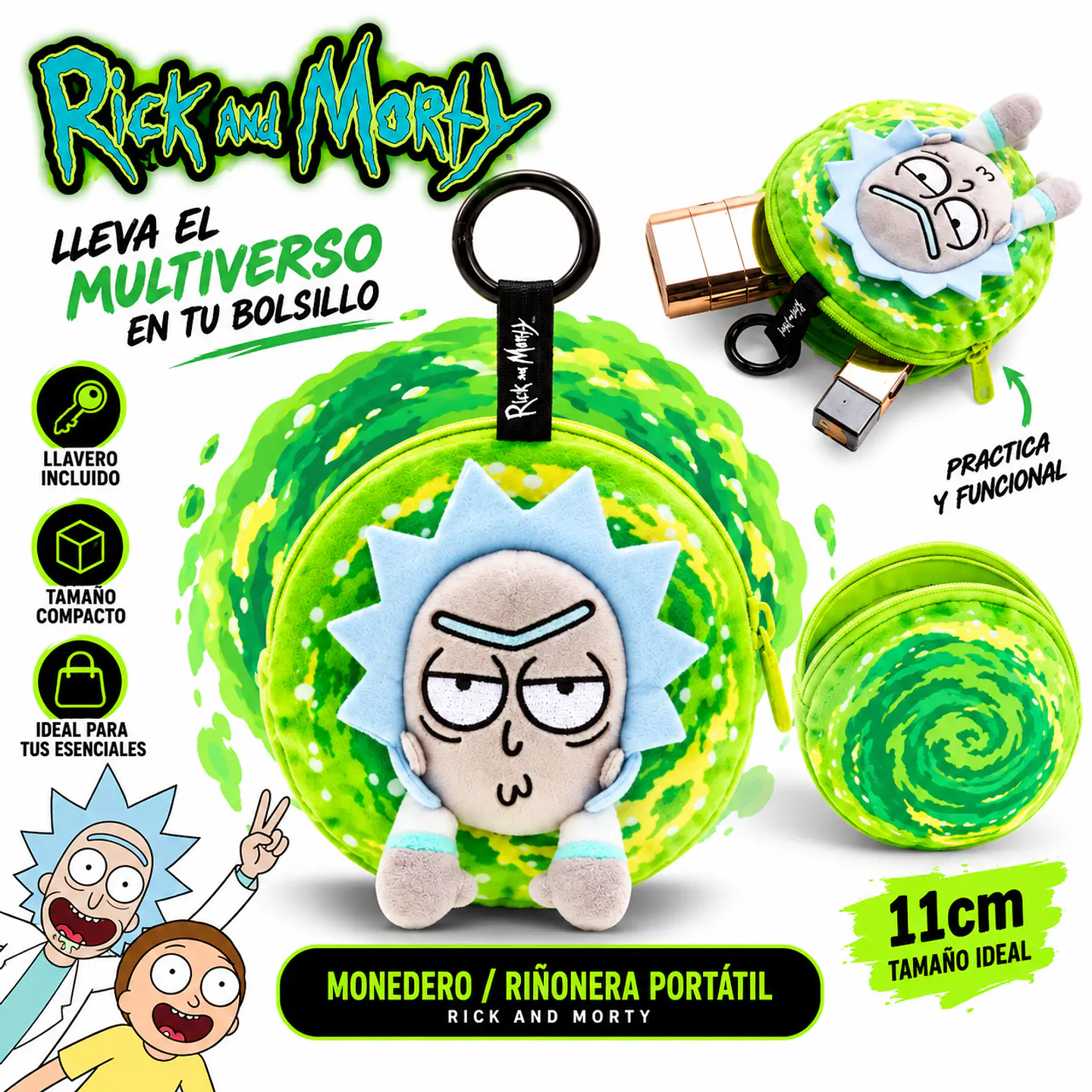 RICK AND MORTY PORTAL PLUSH  POUCH - PREVENTA 1