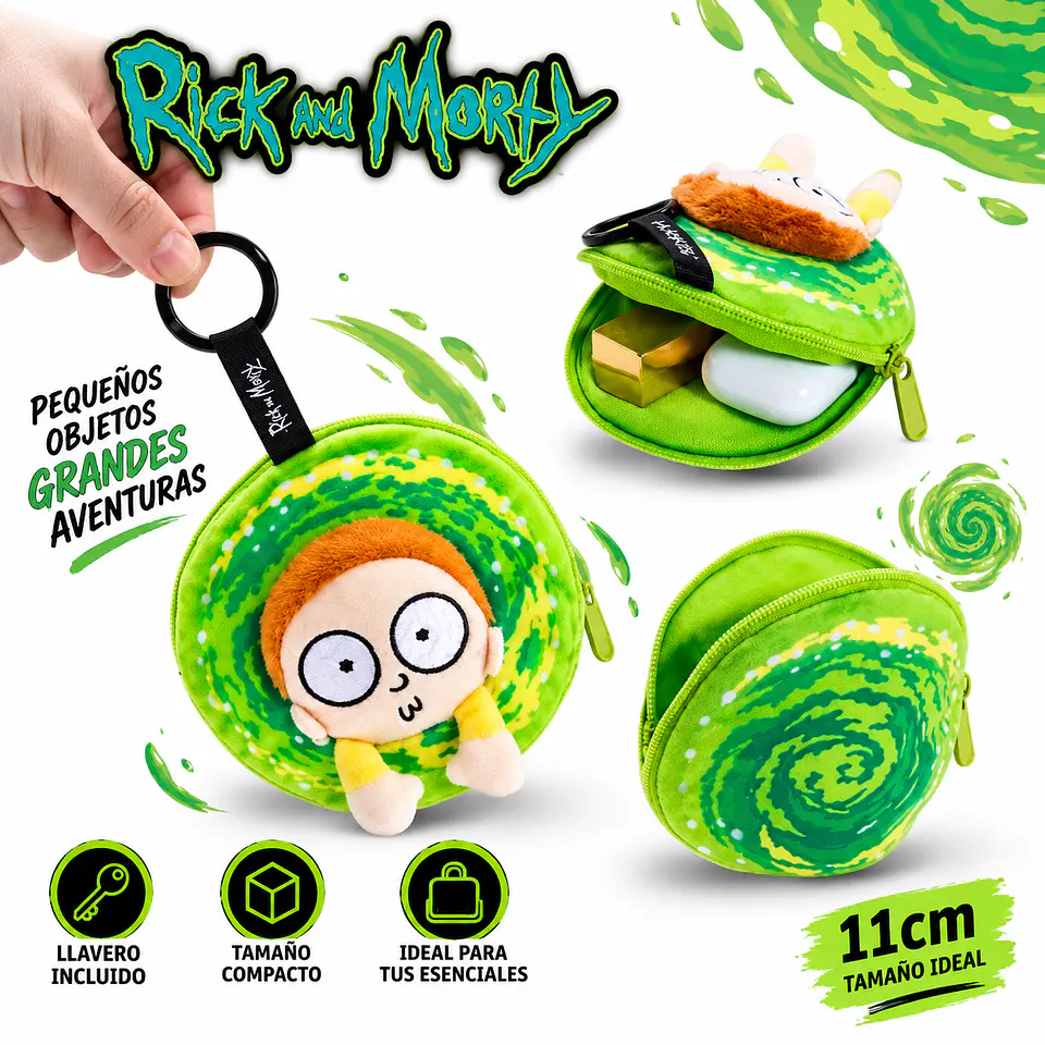 RICK AND MORTY PORTAL PLUSH  POUCH - PREVENTA 2