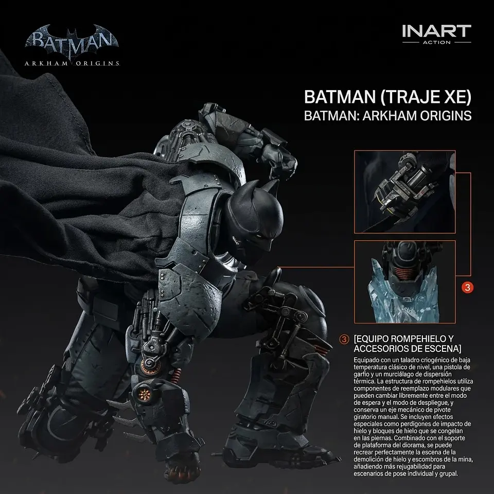 FIGURA BATMAN XE SUIT ARKHAM ORIGINS ESCALA 1/12 INART - PREVENTA 5